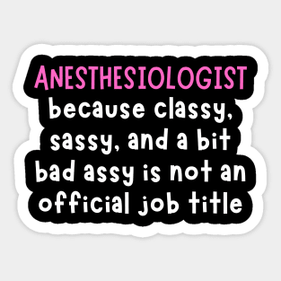 Anesthesiologists Sticker